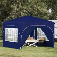 Prolenta Tente événementielle pop-up "Maison Exclusive" - Dimensions : 290 x 290 x 245 cm - Couleur : Bleu