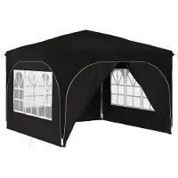 Syfax Tente de fête pop-up 290 x 290 x 245 cm Noir