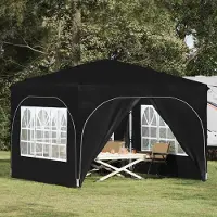 Prolenta Tente événementielle pop-up, modèle "Exclusive", dimensions 290 x 290 x 245 cm, couleur noire