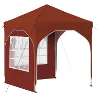 Syfax Tente de fête pop-up 192 x 192 x 245 cm Terre cuite