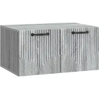 vidaXL Meuble TV mural Sonoma gris 59,5 x 41 x 30 cm