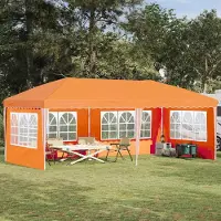 Prolenta Tente événementielle pop-up, modèle "Exclusive", dimensions 575 x 289 x 245 cm, couleur orange