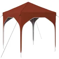 Syfax Tente de fête pop-up 194 x 194 x 245 cm Terre cuite