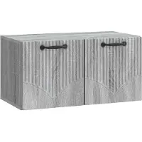 Syfax Meuble TV mural Sonoma gris 59,5 x 31 x 30 cm Bois d'ingénierie