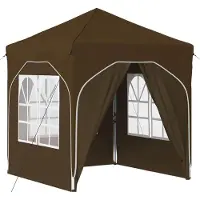 Syfax Tente de fête pop-up 192 x 192 x 245 cm Taupe