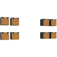 Syfax Étagère murale pour téléviseur, 8 pièces, chêne noir, 30,5 x 30 x 30 cm