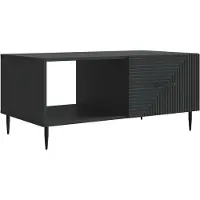 Syfax Table basse Noir 90 x 50 x 40 cm Bois d'ingénierie