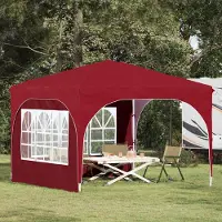 Prolenta Tente événementielle pop-up, modèle "Exclusive", dimensions 290 x 290 x 245 cm, couleur bordeaux