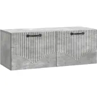Syfax Meuble TV mural Gris béton 78,5 x 31 x 30 cm Bois d'ingénierie