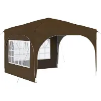 vidaXL Tente de réception pliable 290 x 290 x 245 cm, couleur taupe