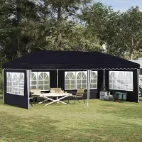 Prolenta Tente événementielle pop-up "Maison Exclusive" – Dimensions : 575 x 289 x 245 cm – Couleur : anthracite