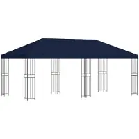 vidaXL Pavillon avec parois latérales 6 x 3 m Bleu Polyester et acier 190