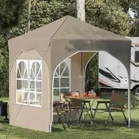 Prolenta Tente événementielle pop-up, modèle "Exclusive", dimensions 192 x 192 x 245 cm, couleur crème