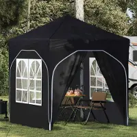 Prolenta Tente événementielle pop-up "Maison Exclusive" - Dimensions : 192 x 192 x 245 cm - Couleur : anthracite