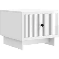 vidaXL Table basse blanche brillante 49 x 50 x 40 cm en aggloméré