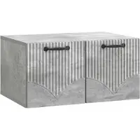 Syfax Meuble TV mural Gris béton 59,5 x 41 x 30 cm Bois d'ingénierie