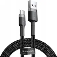 Baseus Câble Usb Do Usb-C Cafule 3A 0.5M (Szaro-Czarny)