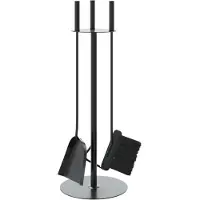 vidaXL set d'outils pour cheminée 4 pièces 22x59 cm acier