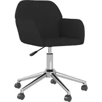 vidaXL Chaise de bureau pivotante Noir Tissu
