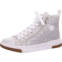 Rieker Baskets hautes argent / blanc