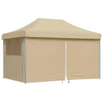 Syfax Tente de réception pliable escamotable avec 4 parois latérales