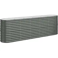 vidaXL Parterre surélevé Acier revêtu par poudre 224x40x68 cm Anthracite