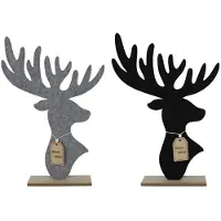 Svenska Living Svenska tête de cerf en feutre 58 cm noir ou gris