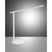FABAS LUCE Idéal - Lampe De Table Blanche - Led 10W Intégrée, Tactile, Dimmable, Cct (3000K 4000K 5000K 6000K)