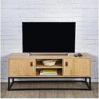 Home Deco Factory Meuble Tv Bois Et Metal Abbott