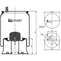 FEBI BILSTEIN Soufflet à air, suspension pneumatique 45487