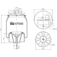 FEBI BILSTEIN Soufflet de ressort, suspension pneumatique 47540