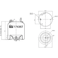 Febi Soufflet de ressort, suspension pneumatique 174367