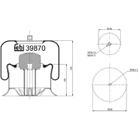 FEBI BILSTEIN Soufflet à air, suspension pneumatique 39870