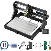 Vevor Machine à Graver CNC 3018 Graveur 2500 mW Zone de Travail 30x18x4,5 cm