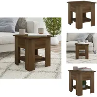 vidaXL Table basse marron imitation chêne 40x40x42 cm Bois composite - Tables basses