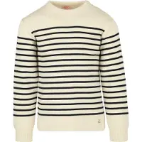 Armor lux Molène Pull laine rayé Ecru Blanc cassé Blanc taille XL