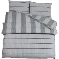 vidaXL Ensemble de literie Gris 140x200 cm coton
