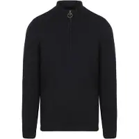 Barbour Pull-over Demi-Zip Laine Marine Bleu Bleu foncé taille M