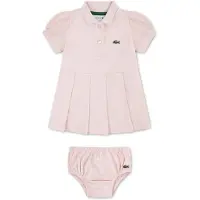 Lacoste 47394 Short Sleeve Dress Rose 9 Months Fille