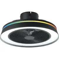 Eglo Ventilateur de plafond noir Vallonia Ø 48cm