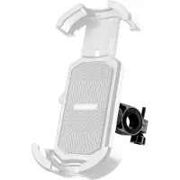 RockBros Support de téléphone portable pour vélo et moto, support universel pour smartphone Blanc (Lneker)