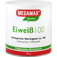 MEGAMAX Nutrition Protéine 100 poudre saveur cappuccino, 750 g de poudre