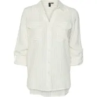 Vero Moda Bumpy Long Sleeve Shirt Blanc L Femme