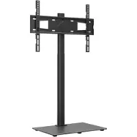 vidaXL Support TV d'angle avec 1 étagère pour 32-65 pouces noir