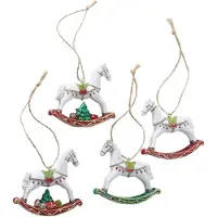 Boltze Home Pendentif Delight Cheval à bascule en résine 7 x 7 cm