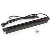 Triton RAB-PD-X12-A1 Bâti de prises 19" 7x, RAB-PD-X12-A1, avec protection contre la foudre et interrupteur