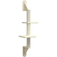 vidaXL Arbre à chat avec colonne griffoir murale Crème 108 cm