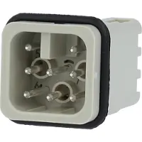 Harting Connecteur Han 7D, type M, à verrouillage rapide, 7 pôles + PE, 250V, 10A - 1 pièce