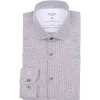 Olymp Chemise Level 5 24/Seven imprimé Bleu taille 40