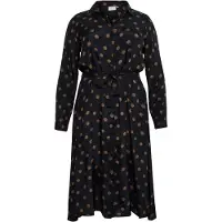 KAFFE CURVE Robe-chemise 'Olvia' marron / noir